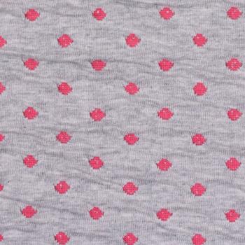 Preview: Baumwoll Jersey Crash-Knitteroptik in Pink/Hellgrau melliert